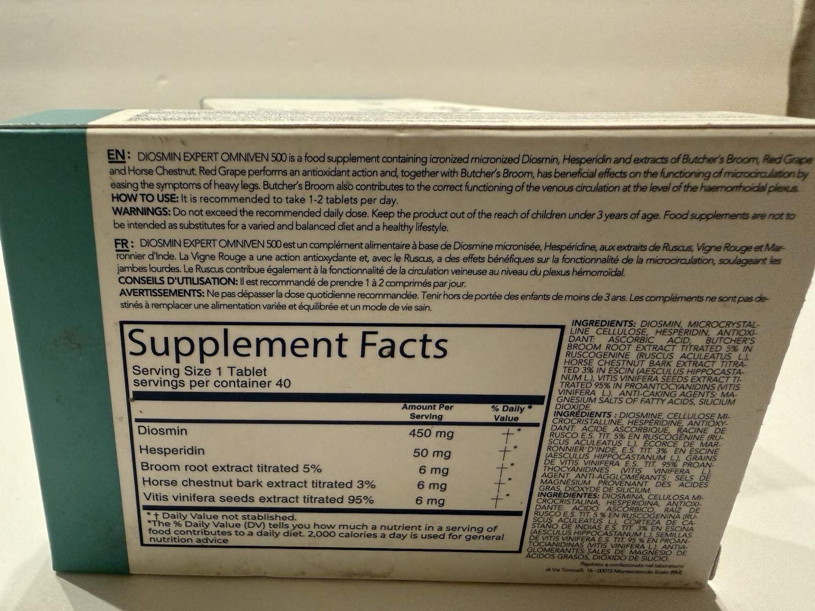 4 x Dulac Pharma Diosmin Hesperidin Antioxidant Circulatory Health Tablets