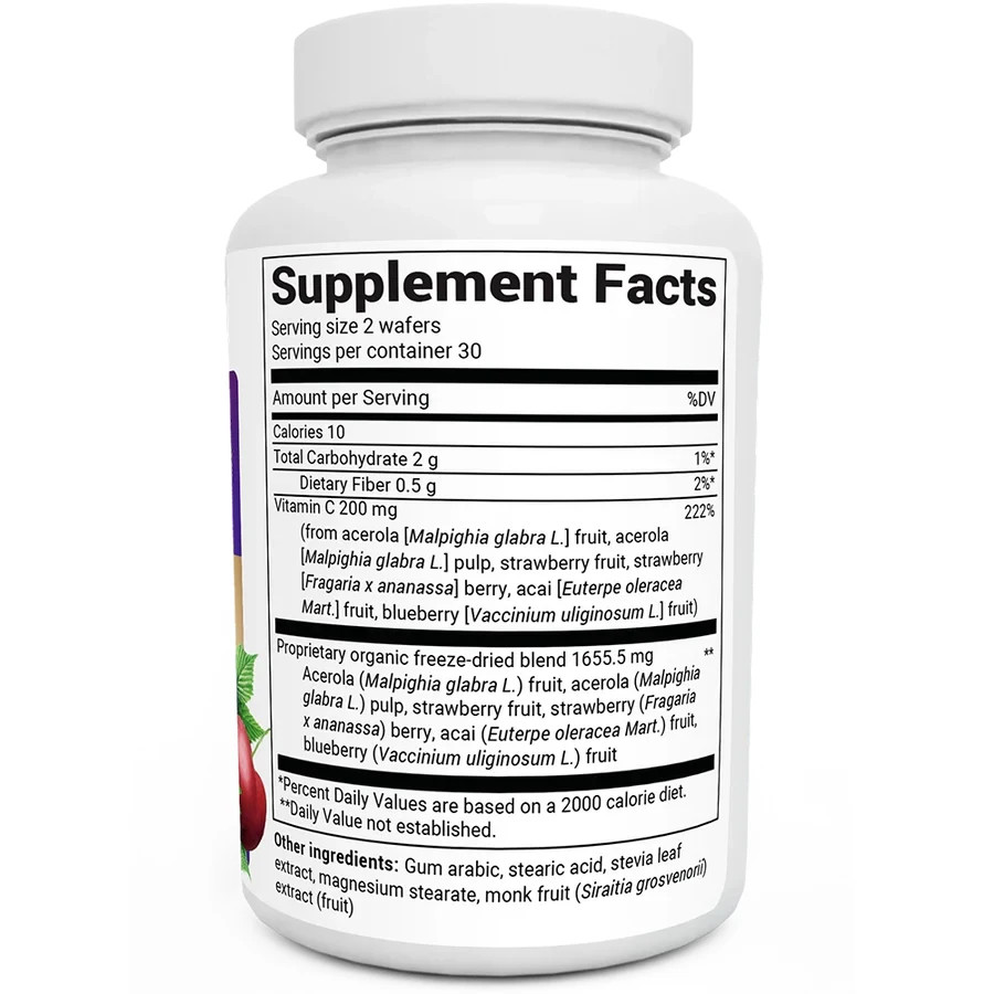 Dr Berg – Chewable Vitamin C complex made with organic berries non-GMO