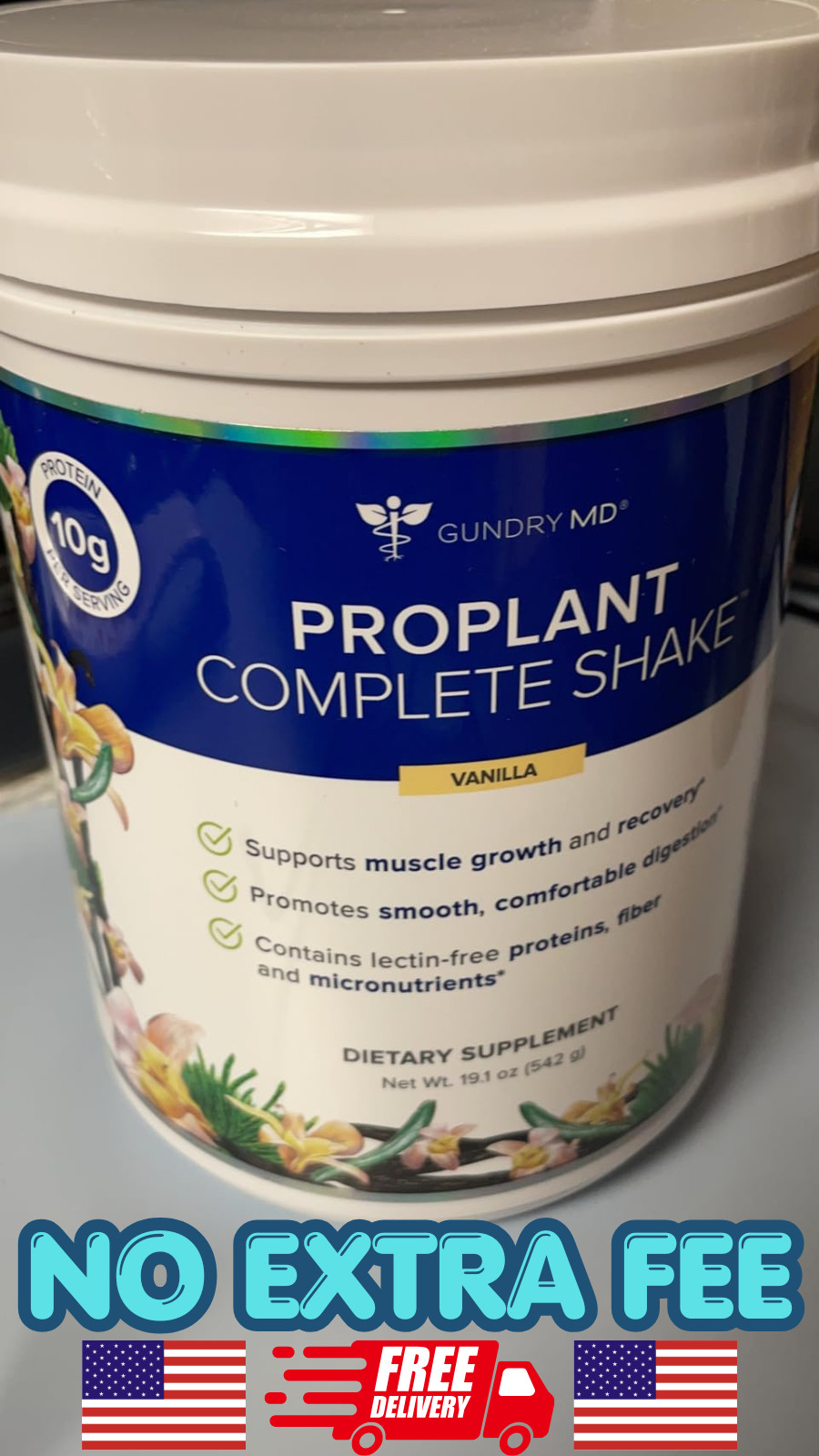 GUNDRY MD PROPLANT COMPLETE SHAKE Vanilla Net 544g 19oz (FREE SHIPPING)