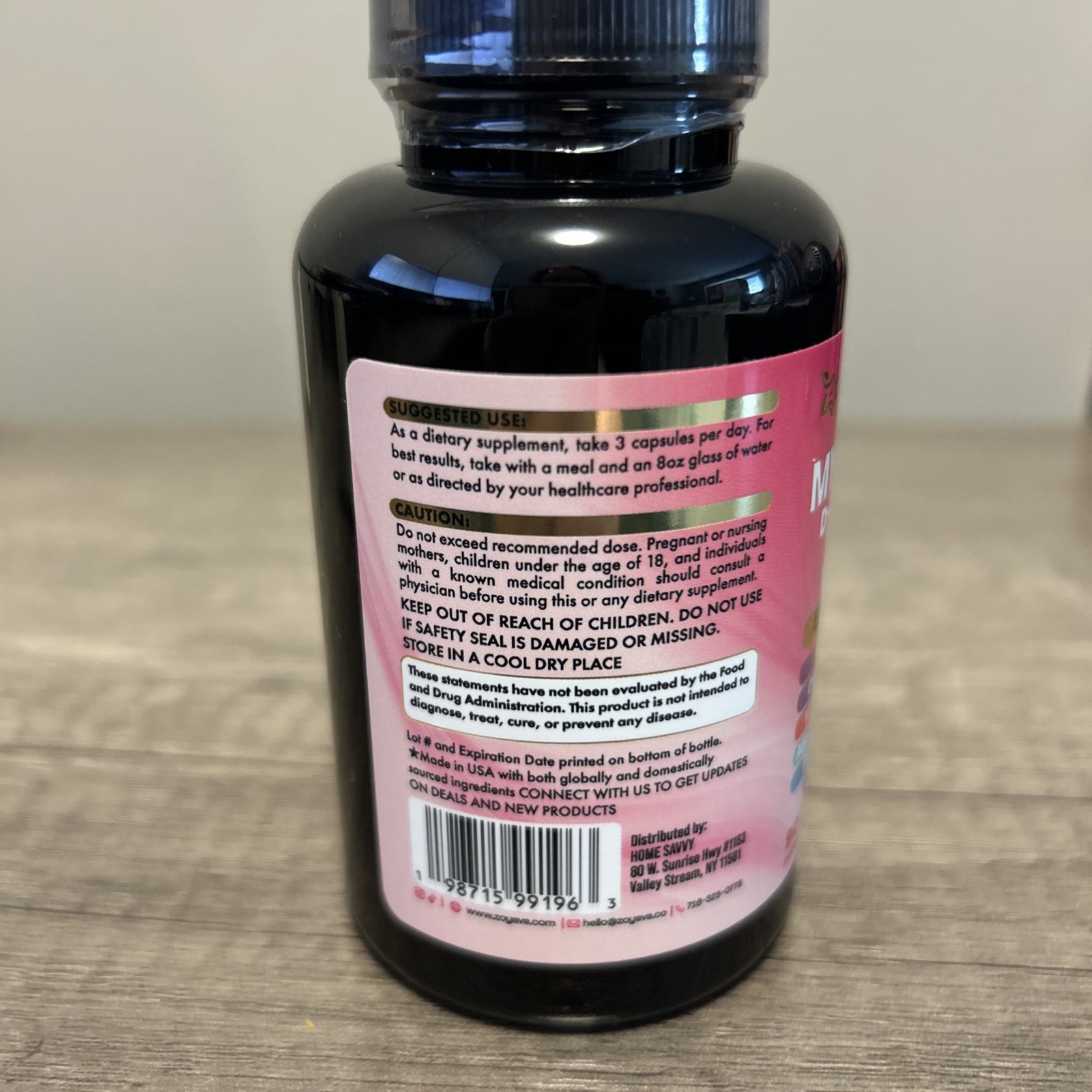 Zoyava Myo-Inositol D-Chiro Inositol Berberine D3+K2 90 Caps Exp 1/2028