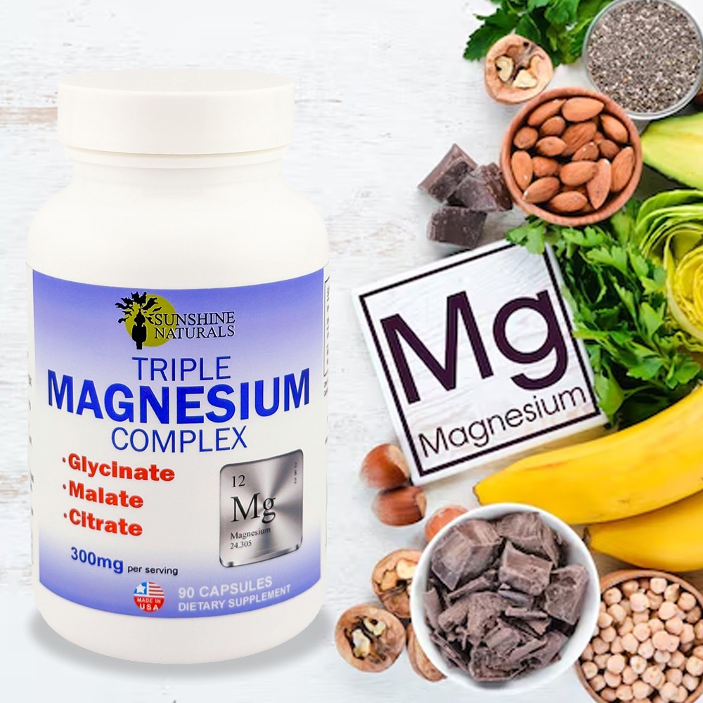 Sunshine Naturals Supplement. Triple Magnesium Complex 300mg.