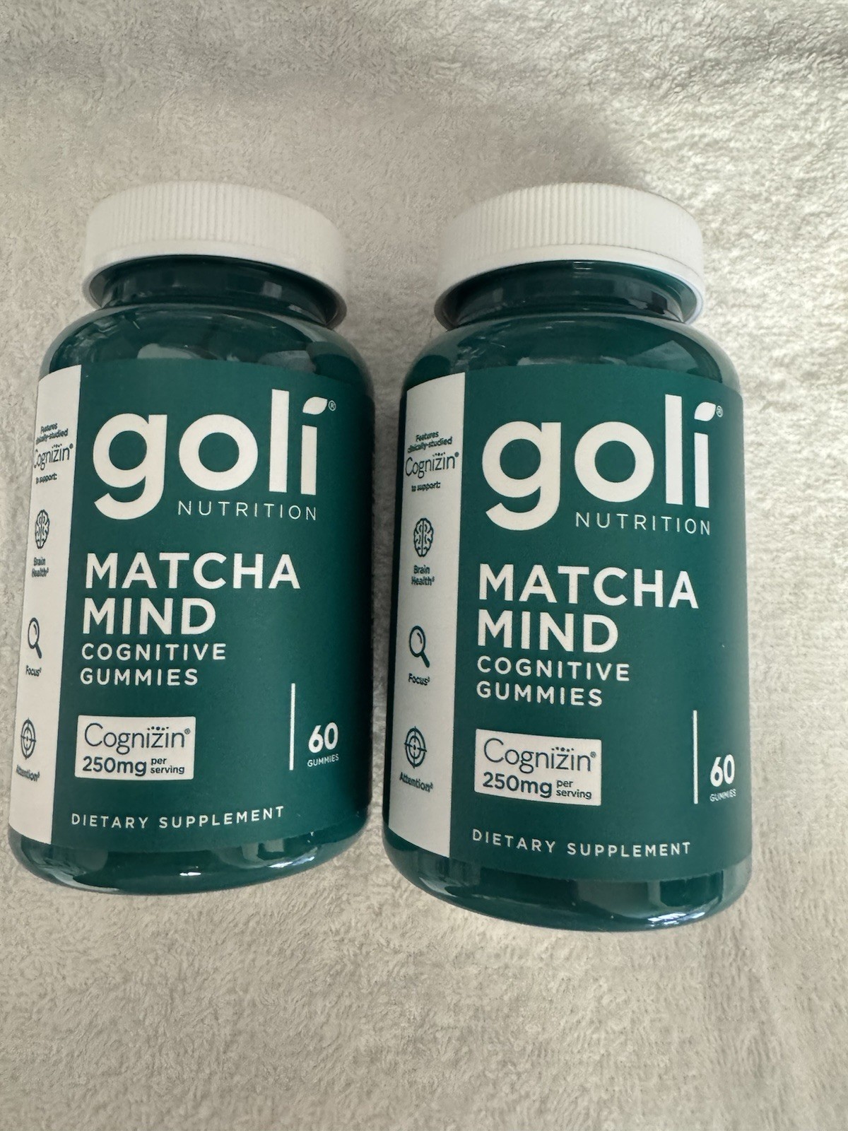 Goli MATCHA MIND Focus Attention Brain Health Cognizin 60 Ct Lot of 2 Exp 12/27