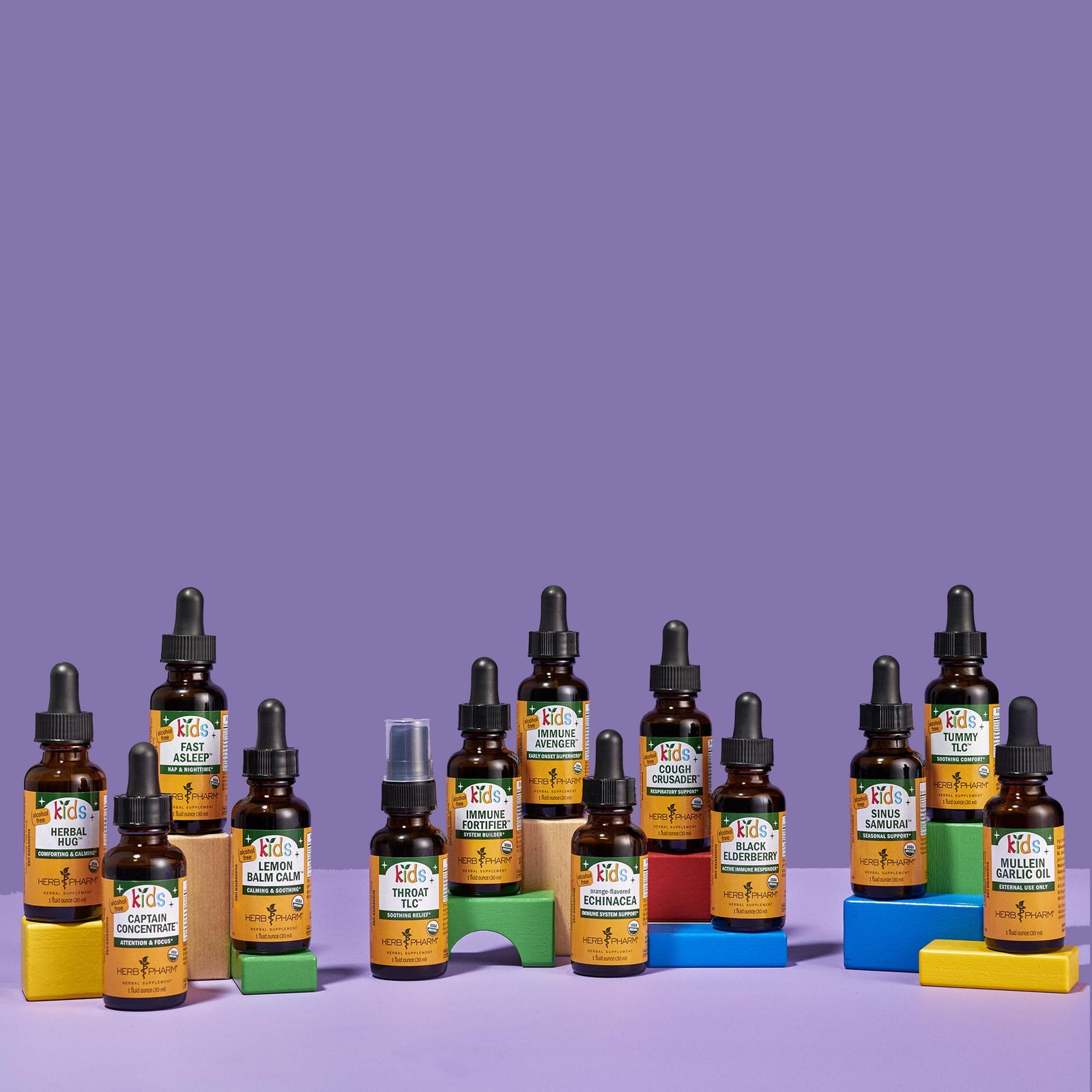 Herb Pharm Kids Immune Fortifier: 4 Fl Oz (Pack of 1), Dark Burgundy