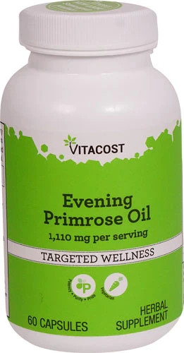Vitacost Evening Primrose Oil – Cold-Pressed – 60 Capsules NEW SEALED