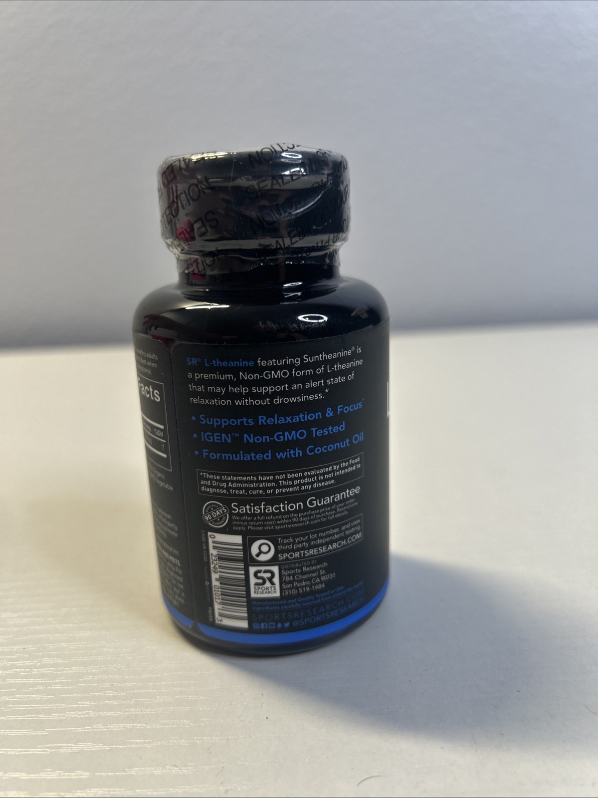 Sports Research L-theanine 200mg (60 Softgels) EXPIRED 7/2023