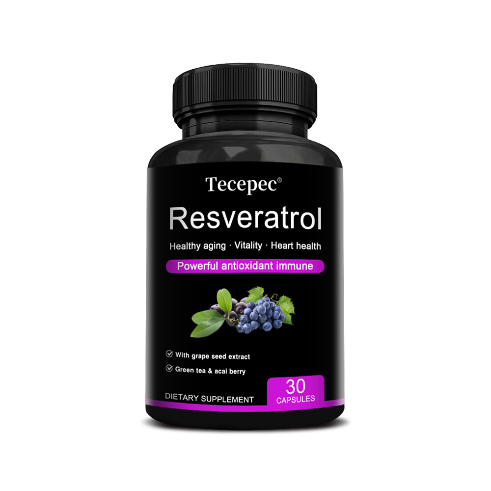 Resveratrol Capsules 1400mg Serving Anit-Aging and Cardiovascular Health