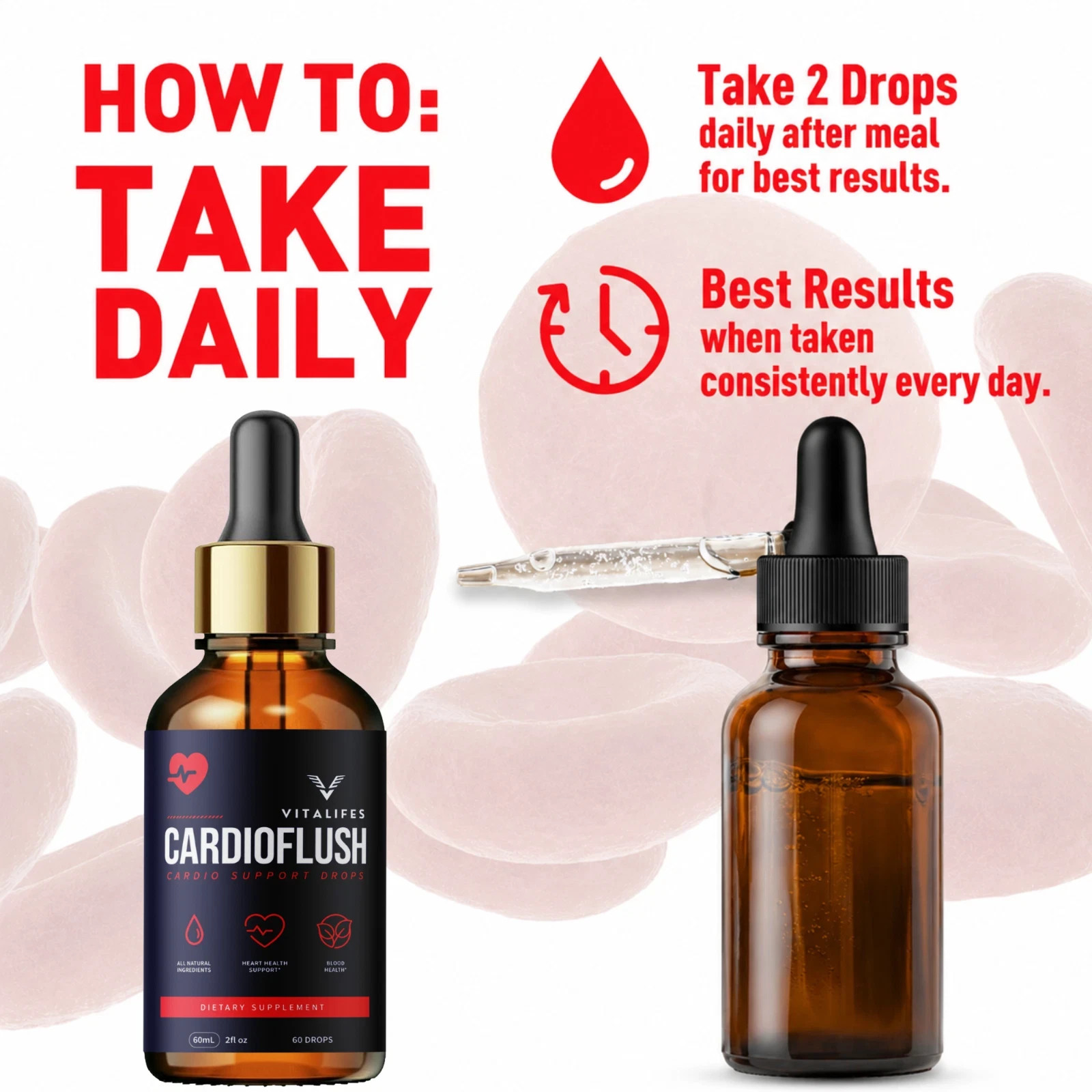 (5 Pack) Cardioflush Blood Health Support Drop Cardio Flush Vitamin 150 Servings