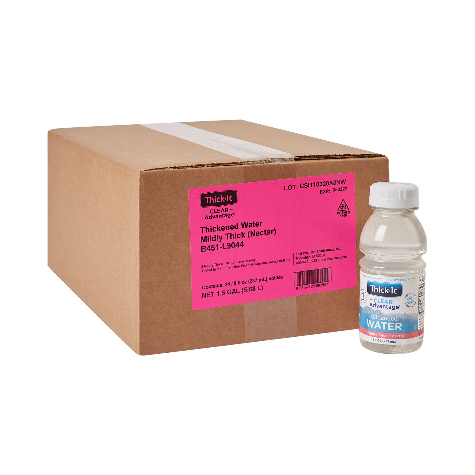 Thick-It Clear Advantage Thickened Water Unflavored 8 oz Bottle 24 Ct