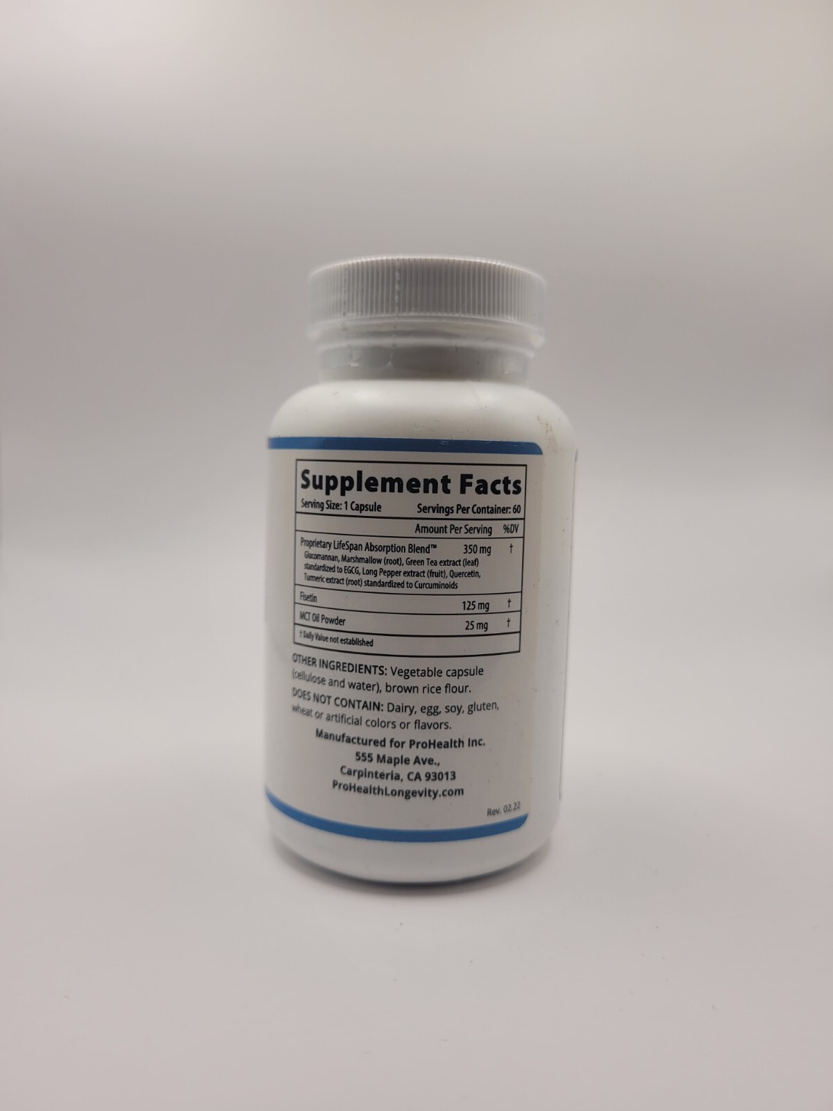 ProHealth Longevity Fisetin Pro Nutritional Supplement 125mg 60 Capsules New