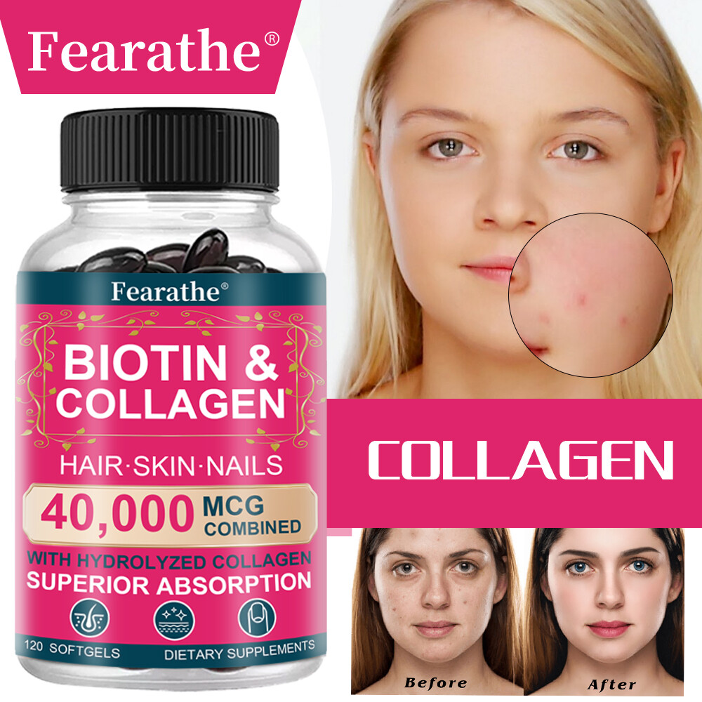 Collagen & Biotin – 40000mcg Capsules for Hair Growth, Healthy Skin & Nails