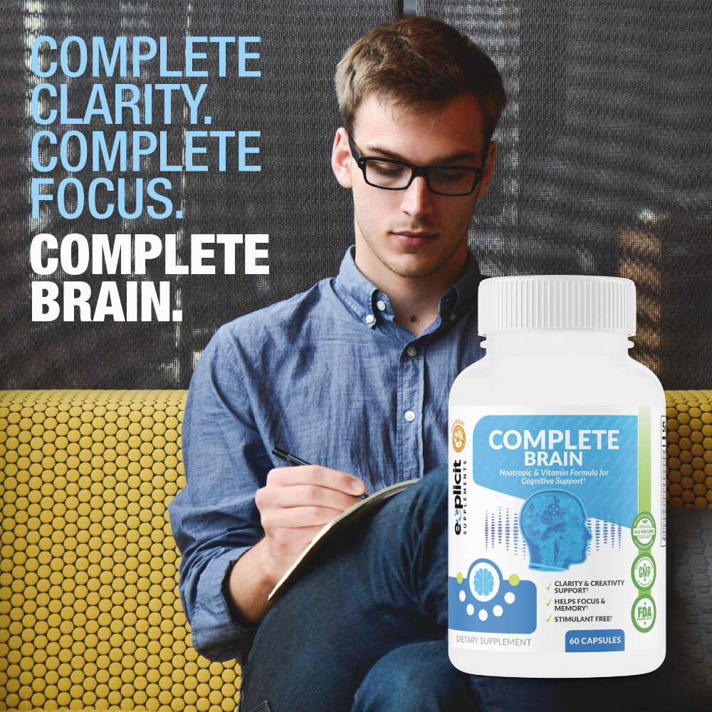 CompleteBrain – Powerful Nootropic and Brain Supplement – 30 Servings