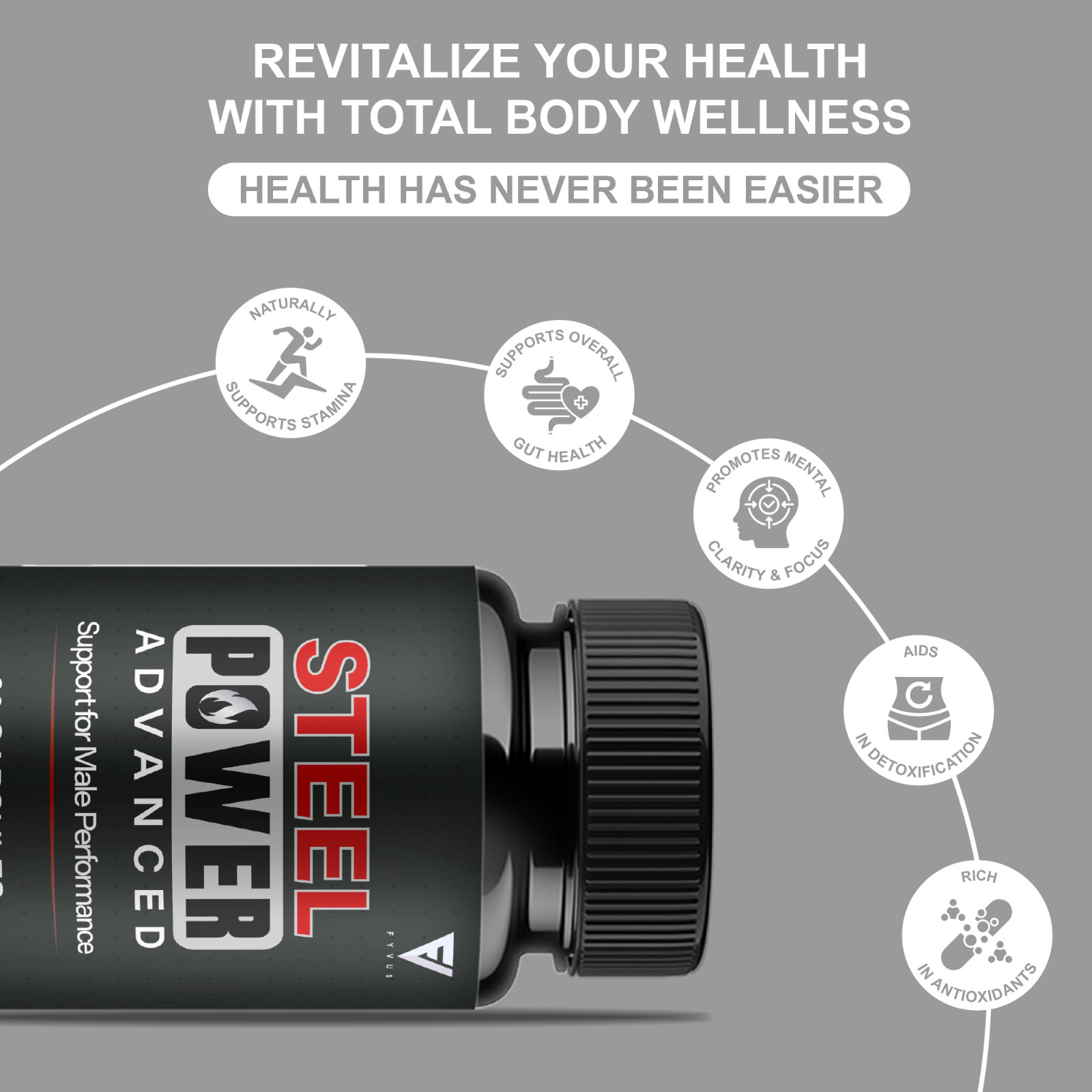 Steel Power Advanced Performance Supplement, Steel Power (60 Capsules)