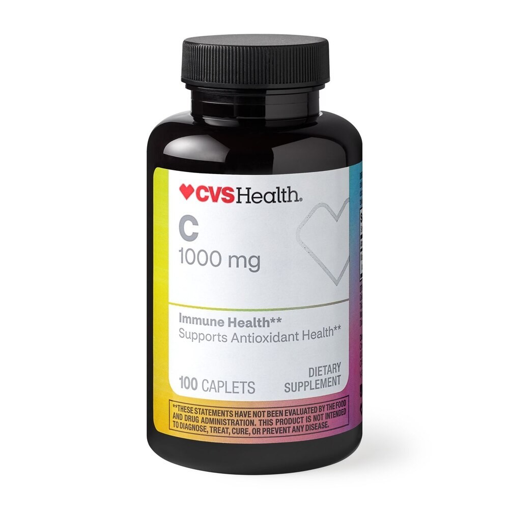 New CVS Health Vitamin C 100 Count Caplet – 1000mg Exp 07/28