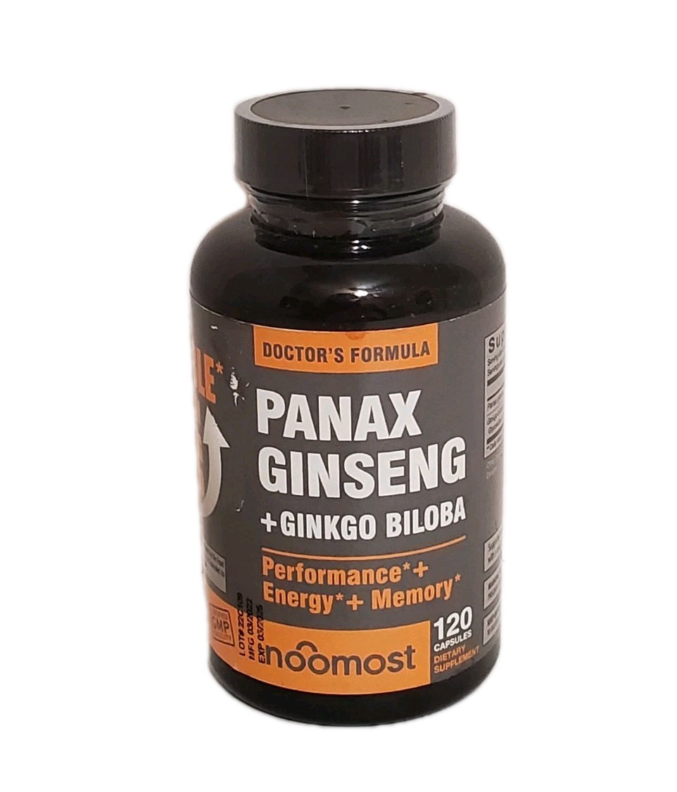 Noomost Red Panax Ginseng Supplement W/ Ginkgo Biloba Memory Energy Focus Vision