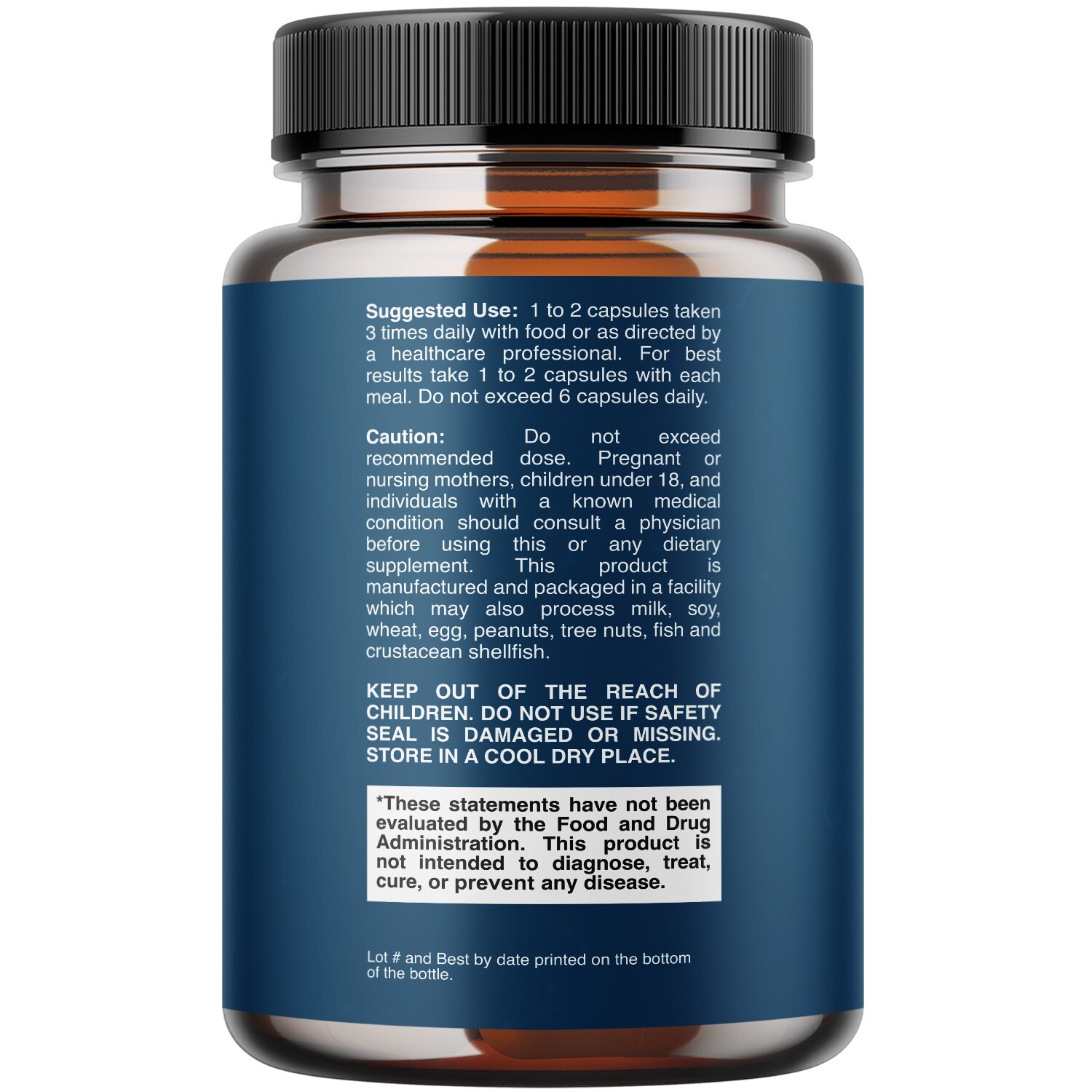 Pure Digestive Enzyme Capsules with Lipase Amylase Protease – Aids Digestion