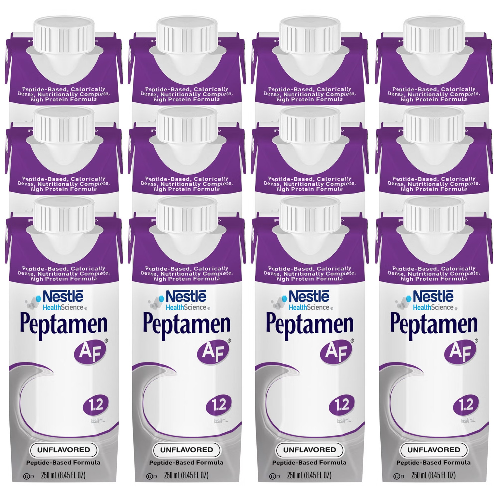 Nestle Peptamen AF Tube Feeding Formula Unflavored 250 mL Carton 24 Ct