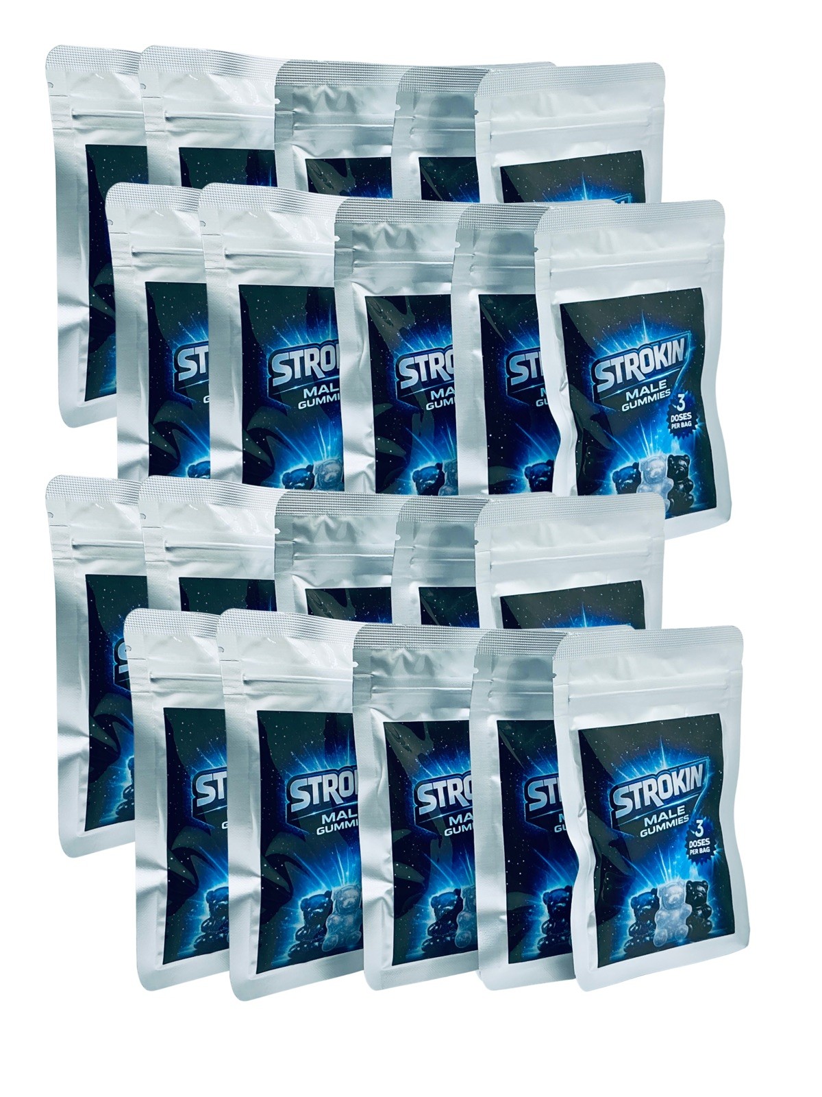 STROKIN Male Enhancement Gummies for Men Energy Support 20 Pack Performance