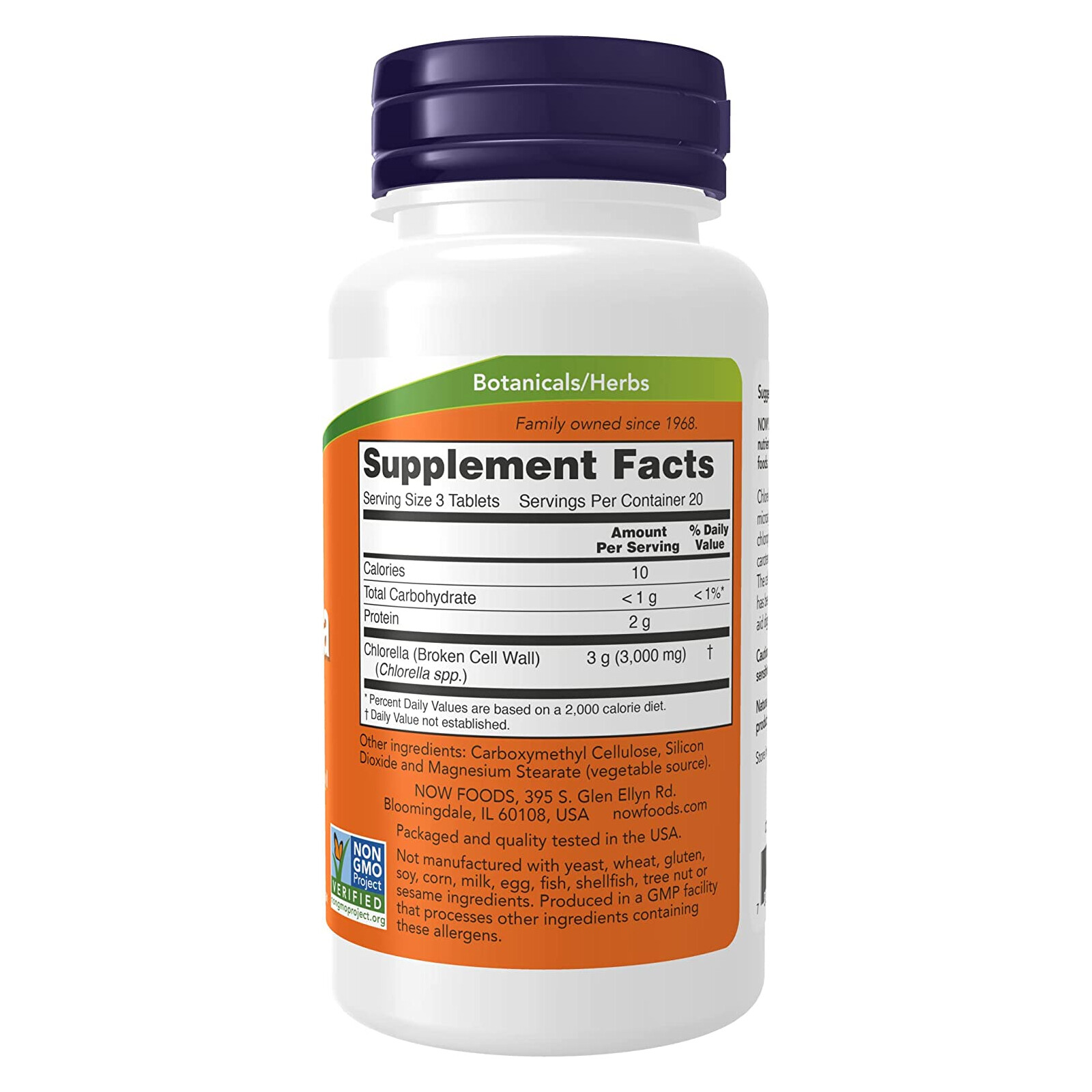 NOW FOODS Chlorella 1000 mg 60 Tablets
