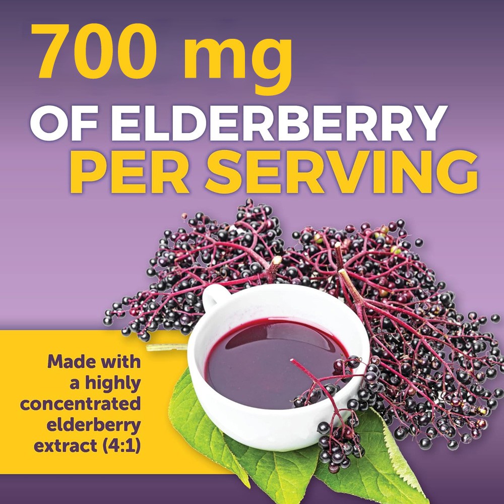 700mg Elderberry+Vitamin C,Zinc,VitaminD3 & Ginger & Immune Support 30~120 Caps