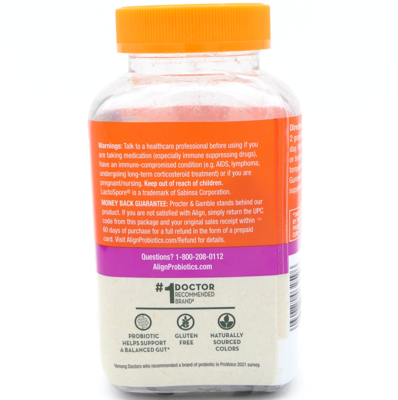 Align Dualbiotic- Prebiotics & Probiotics Fruit Flavored Gummies 90 Ct Exp 07/26