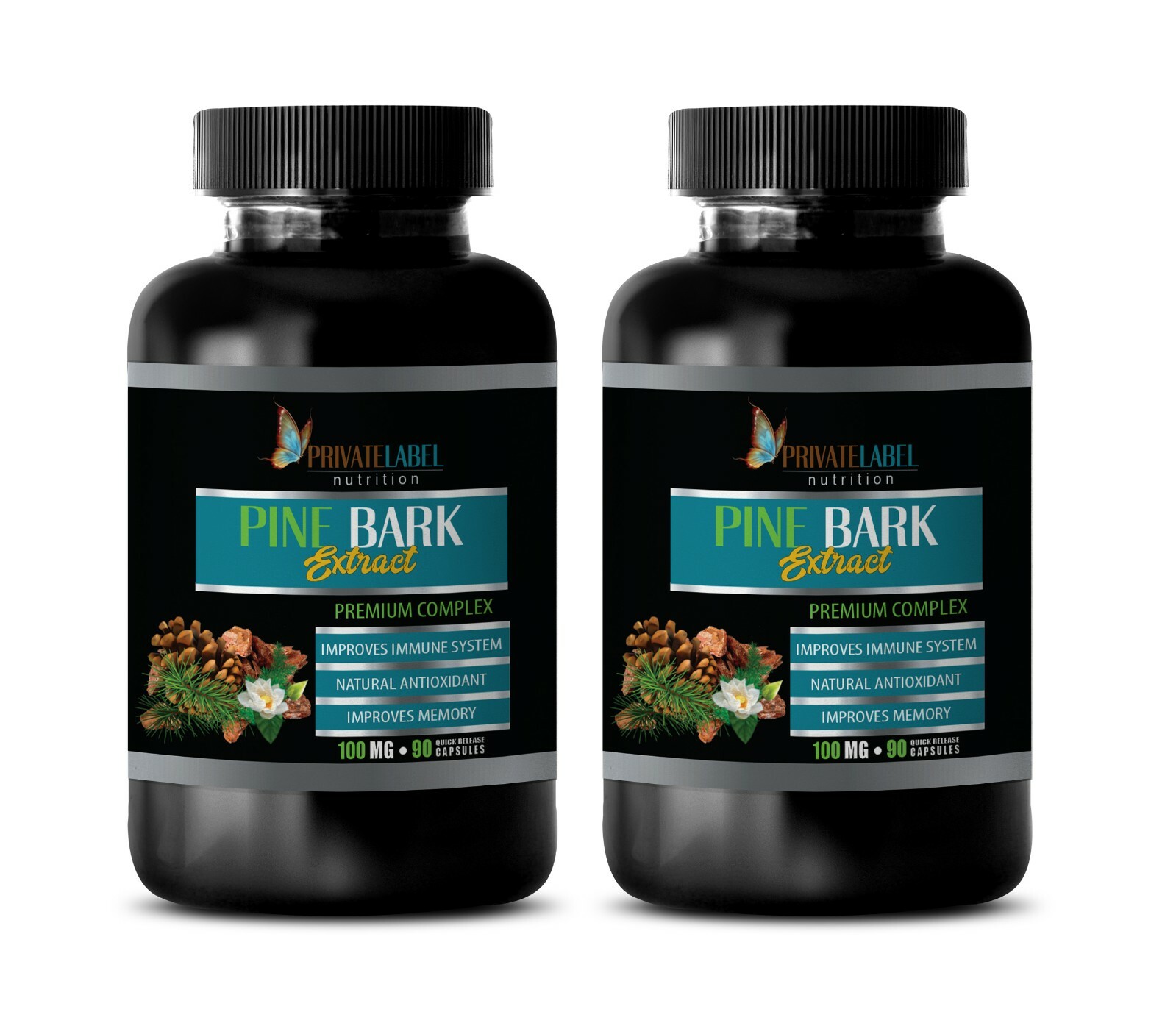blood pressure lowering supplement – PINE BARK EXTRACT – brain armor 2 BOTTLE