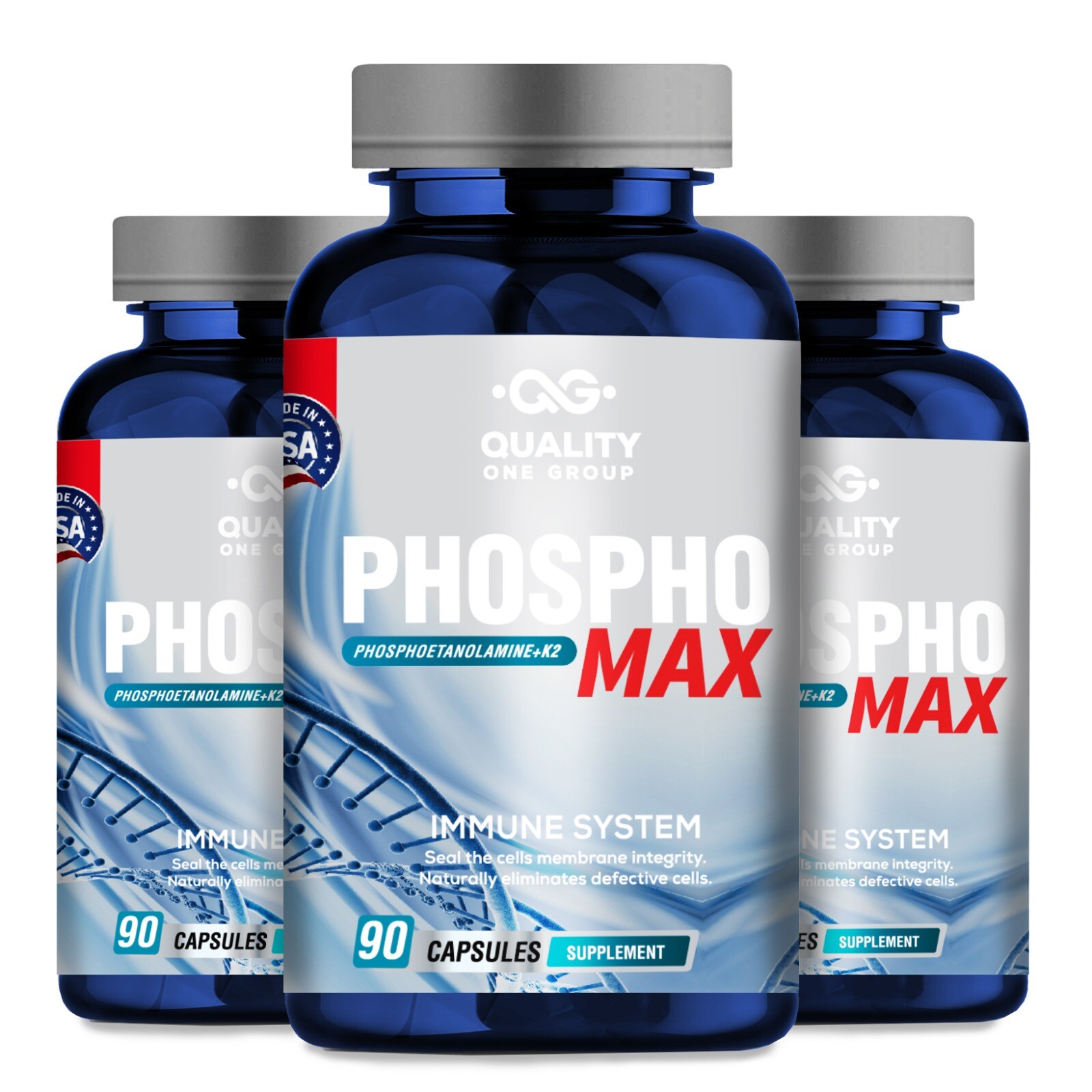 FOSFOETANOLAMINA – FORMULA ORIGINAL USP – MADE IN USA (03 UNIT)