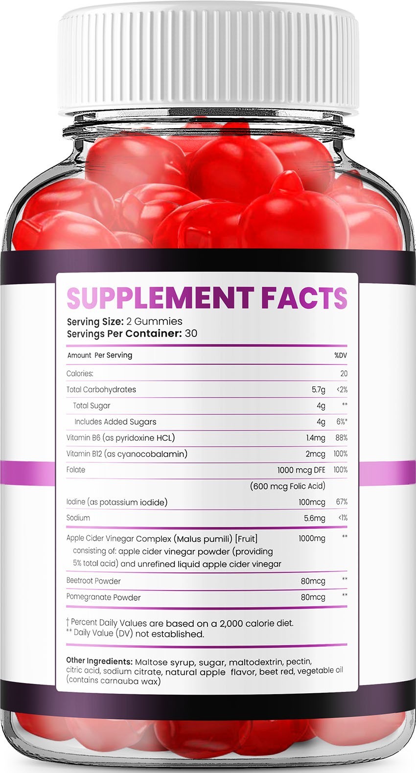(2 Pack) VitaRenew ACV Gummy – Natural Ingredients for Overall Wellness Support