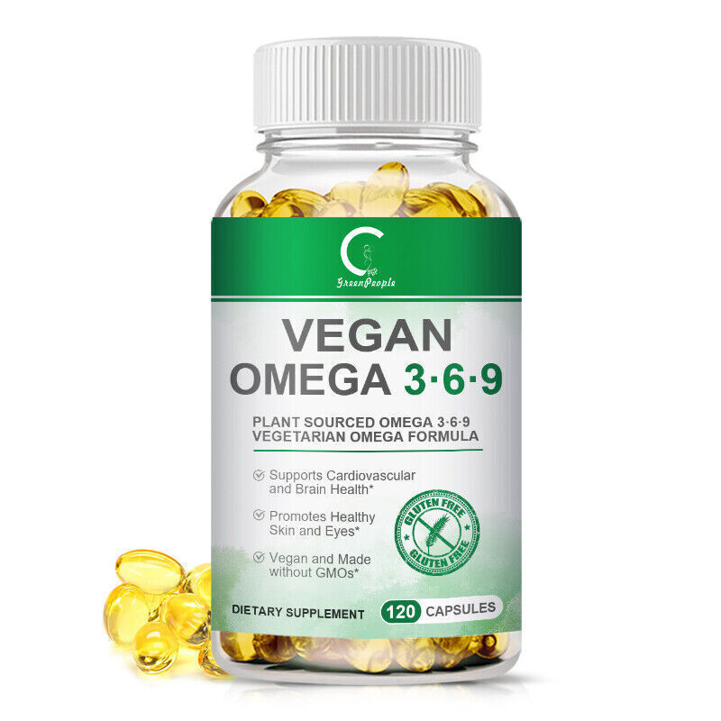 1360mg Omega 3 6 9 Vegan Capsules High Strength Fatty Acids Immune Support