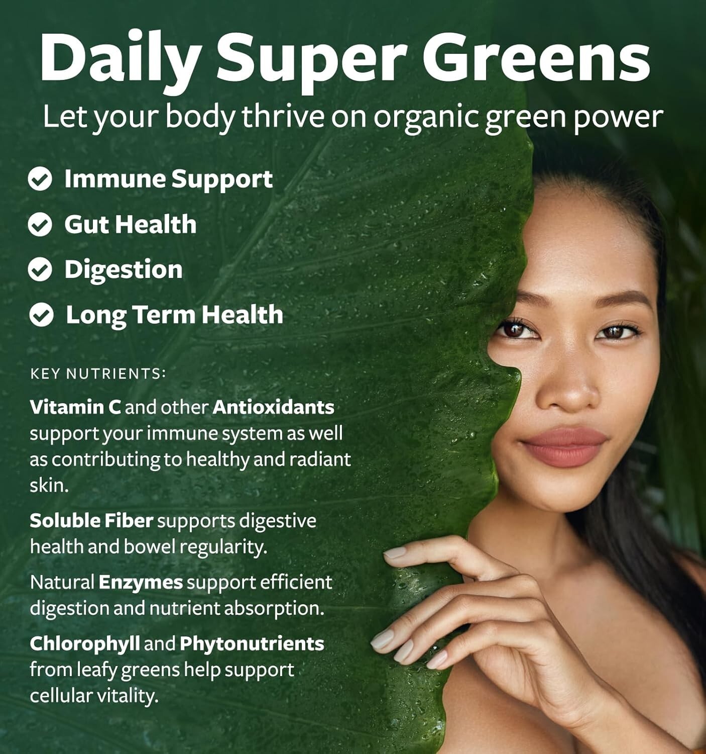 Health’s Harmony USDA Organic Greens, 120 Tablets Convenient Pills Energy Gut