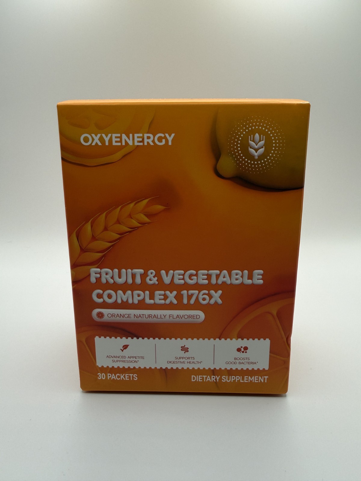 OXYENERGY Fruit & Vegetable Complex 176X Orange Powder Digestive 30 Packets New