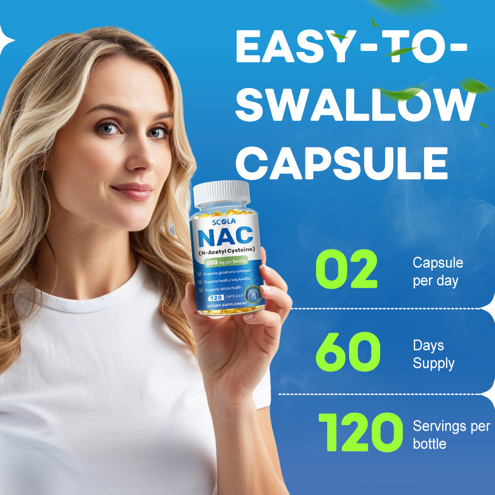 N-Acetyl L-Cysteine ( NAC) 240 CAPS Gluten free 600Mg 2 bottles Non GMO 240 cap
