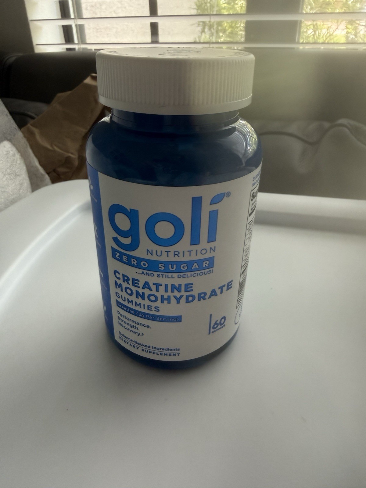 Goli Nutrition Zero Sugar Creatine Monohydrate Gummies Keto Kosher 3000mg 60