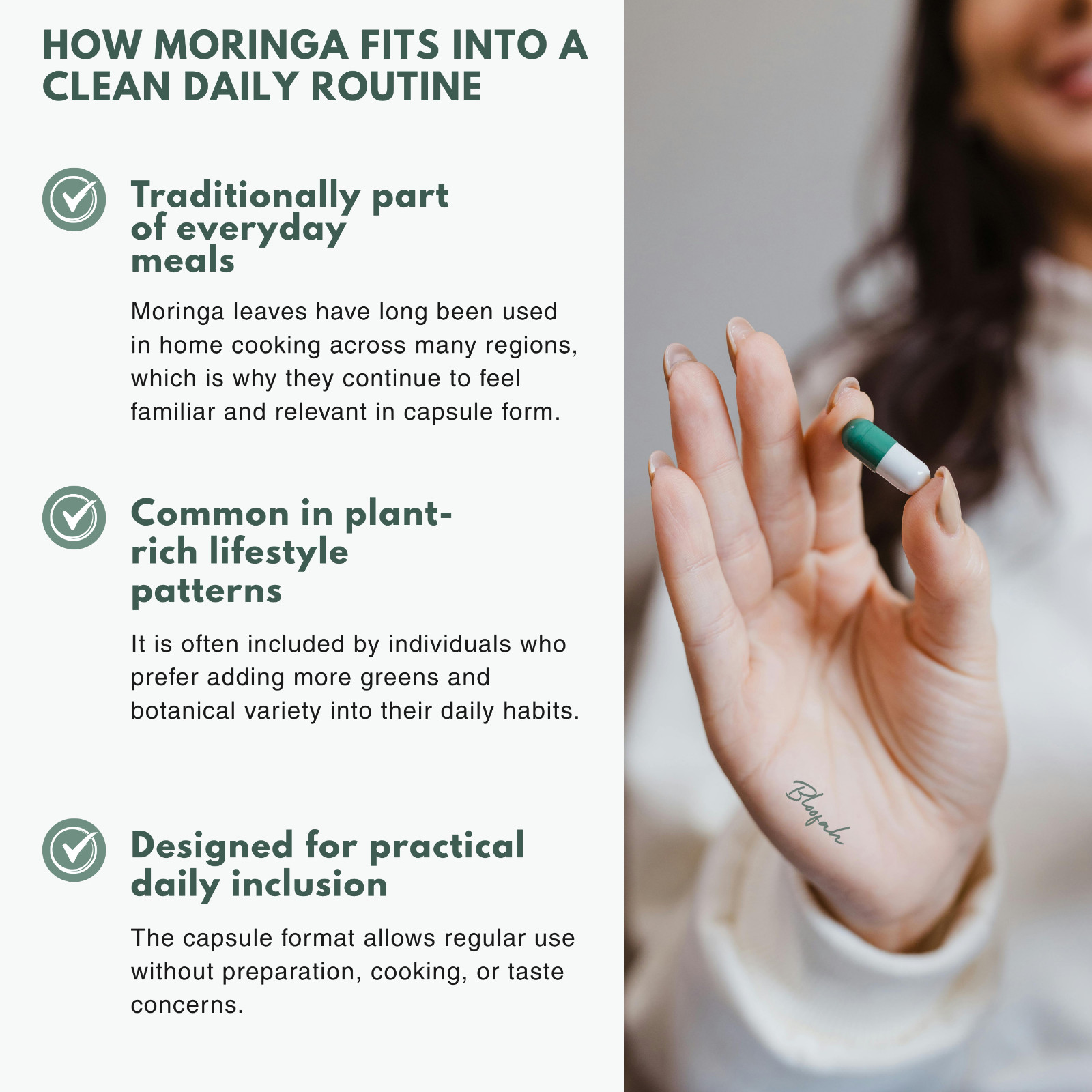 Bloofah MG Moringa Leaf Extract 10:1 500mg | 120 Capsules | Superfood | Iron