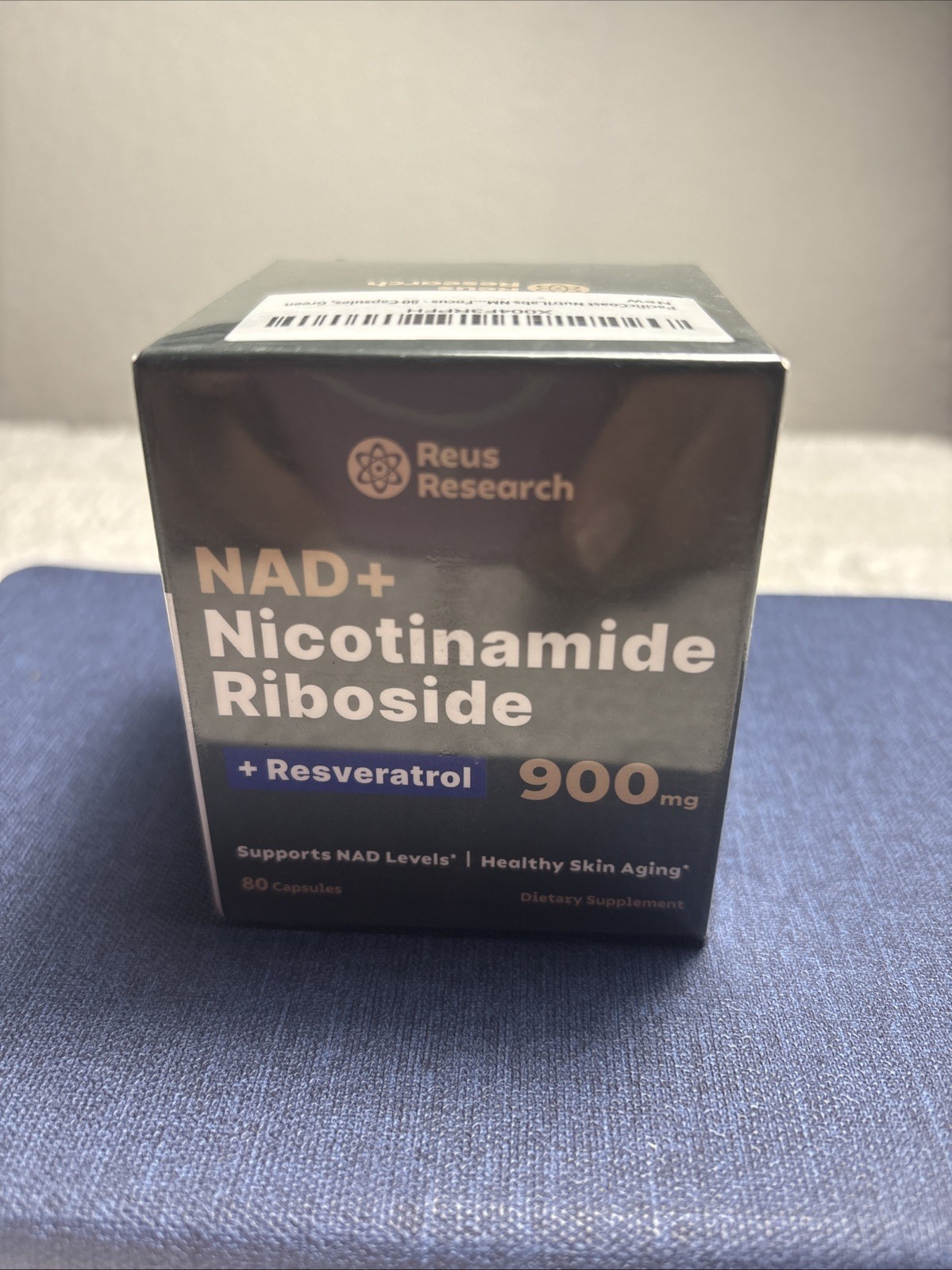 Reus Research NAD+ Nicotinamide Riboside & Resveratrol 900mg 80 Capsules NAD Su…