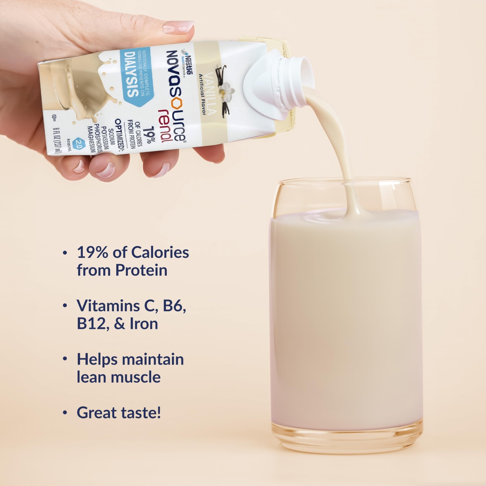 Nutritionally Complete Renal Formula Vanilla 8 oz Carton – 24 Pack, Ideal for Ki