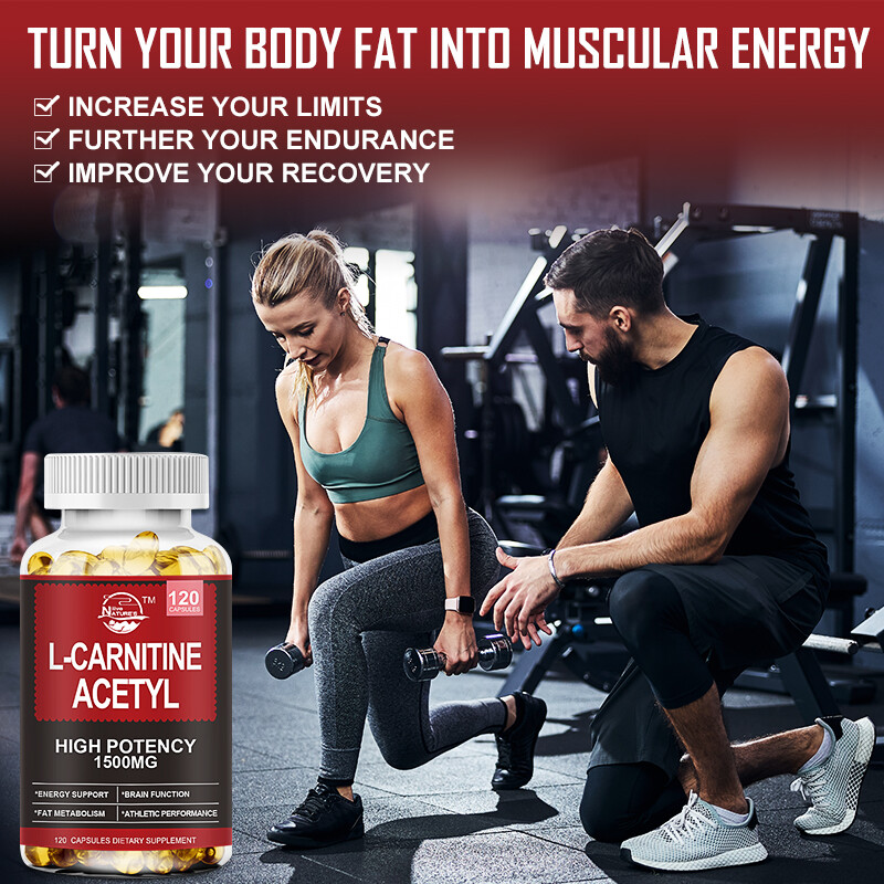 Acetyl L-Carnitine Capsules 1500mg High Potency Brain Energy Support 120 Pills