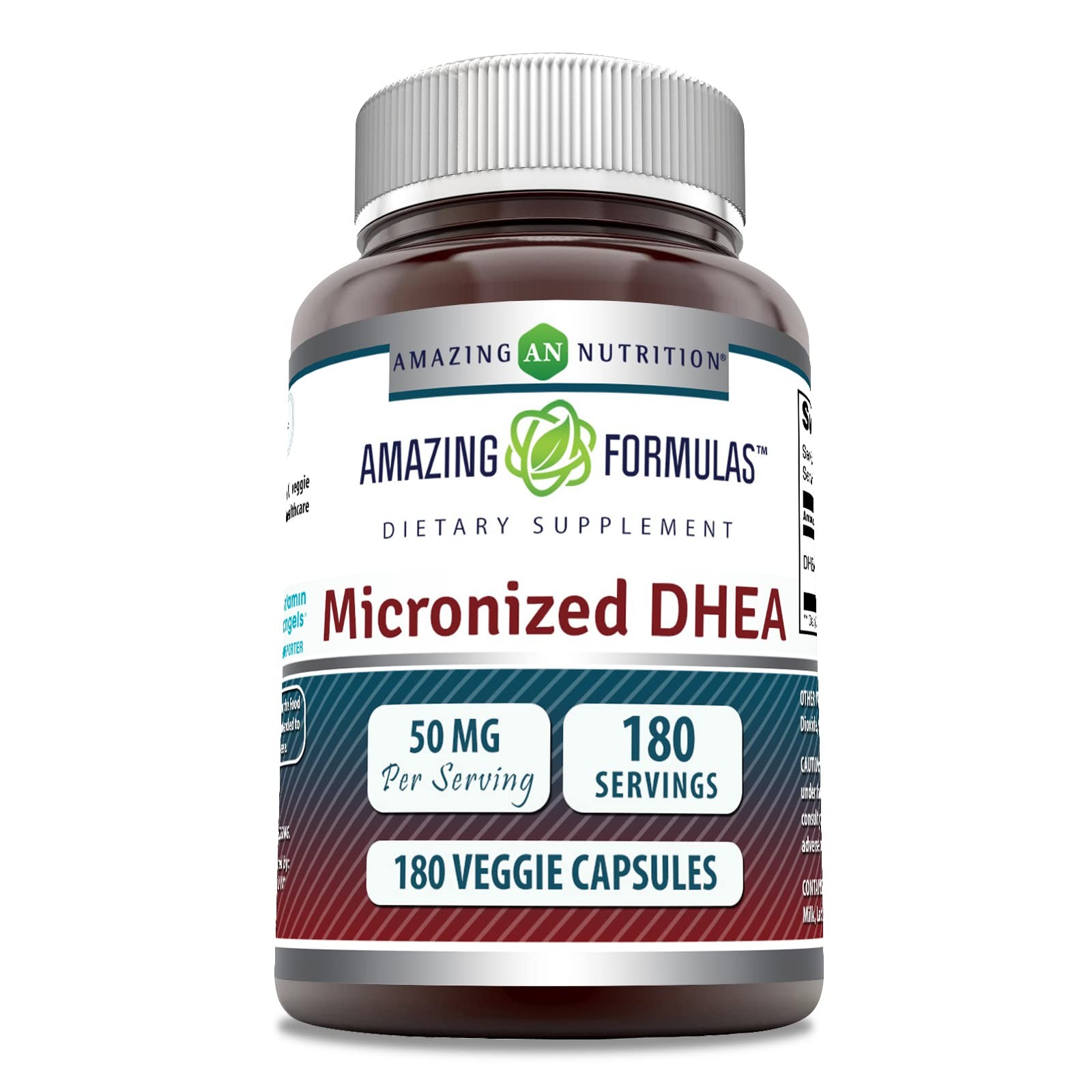 Amazing Formulas Micronized DHEA Supplement | 50 Mg per 180 Count (Pack of 1)