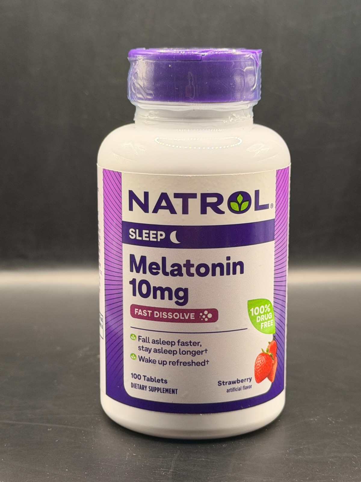 Melatonin 10mg – Strawberry Flavor – 100 Fast Dissolve Tablets Exp 10/31/2026