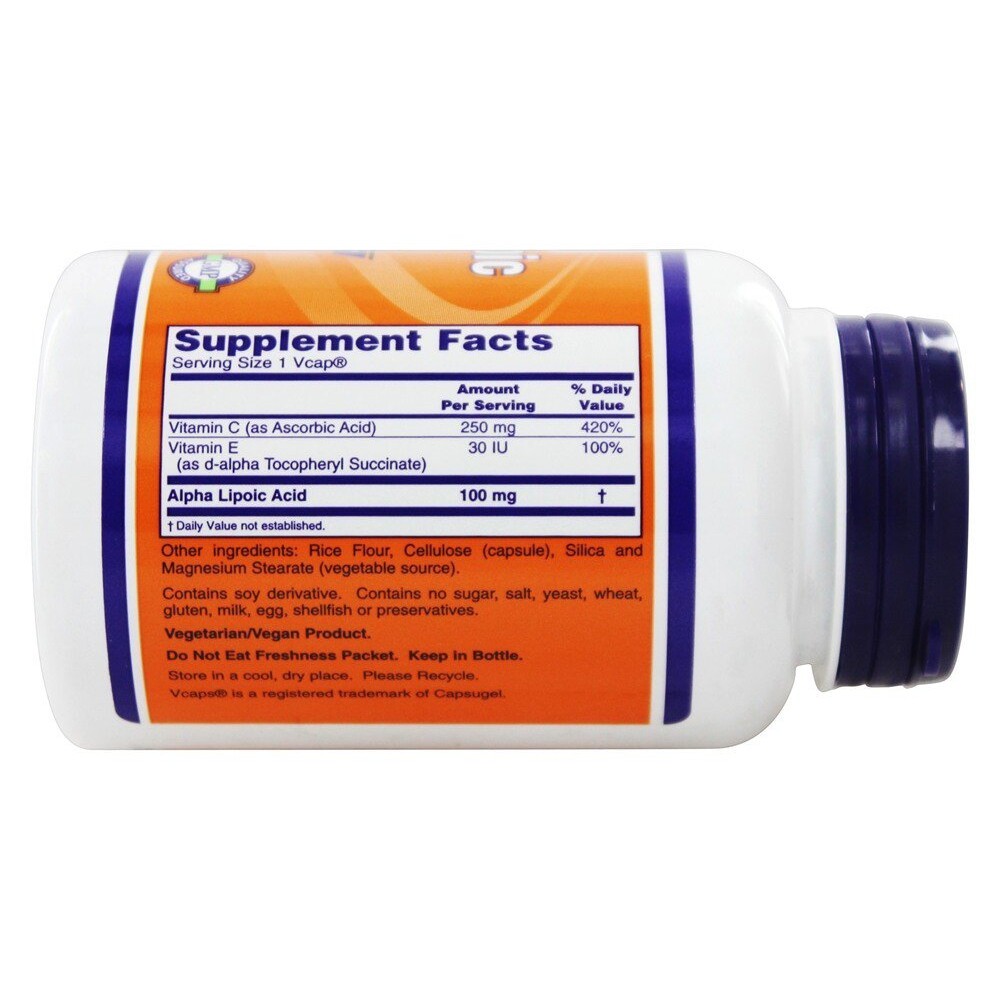 NOW Foods Alpha Lipoic Acid 100 mg., 120 Vegetarian Capsules