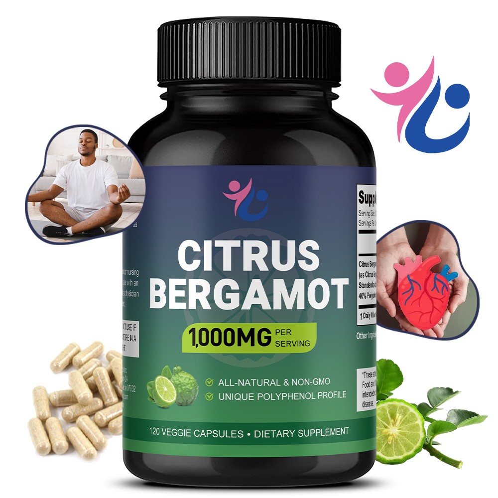 1000mg Citrus Bergamot Extract Capsule Anti Aging Heart Immune Support 120 Pills