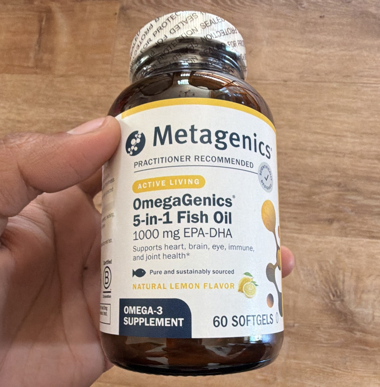 Metagenics OmegaGenics Fish Oil 1000mg Lemon 60 Softgels Exp 03/28