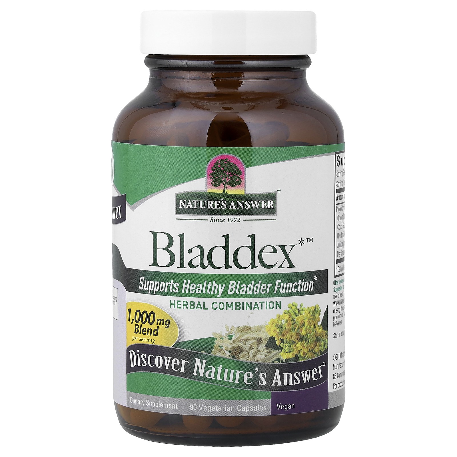 Nature s Answer Bladdex 1000 mg 90 Vegetarian Capsules Cruelty-Free, GMP Quality