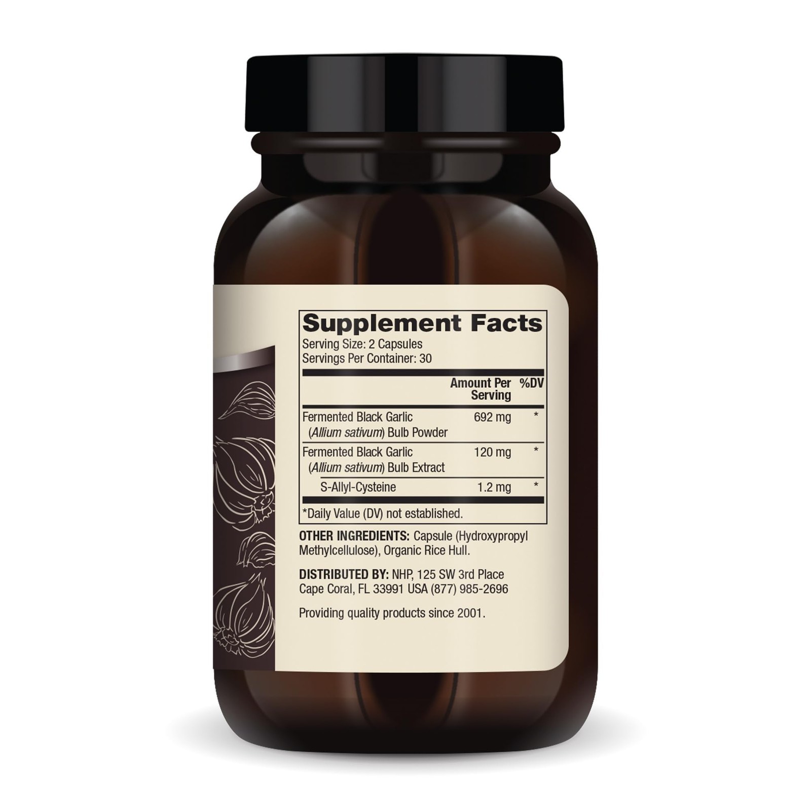 Dr. Mercola Fermented Black Garlic – Antioxidant 60 Count (Pack of 1)