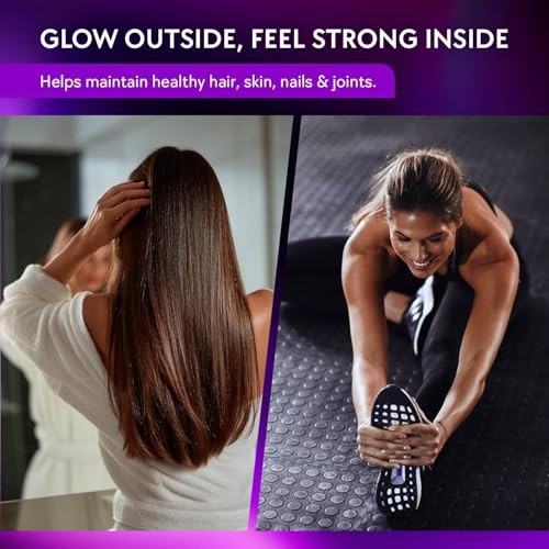 10,000mcg Biotin Gummies for Hair Growth – Collagen, Keratin, Silica &