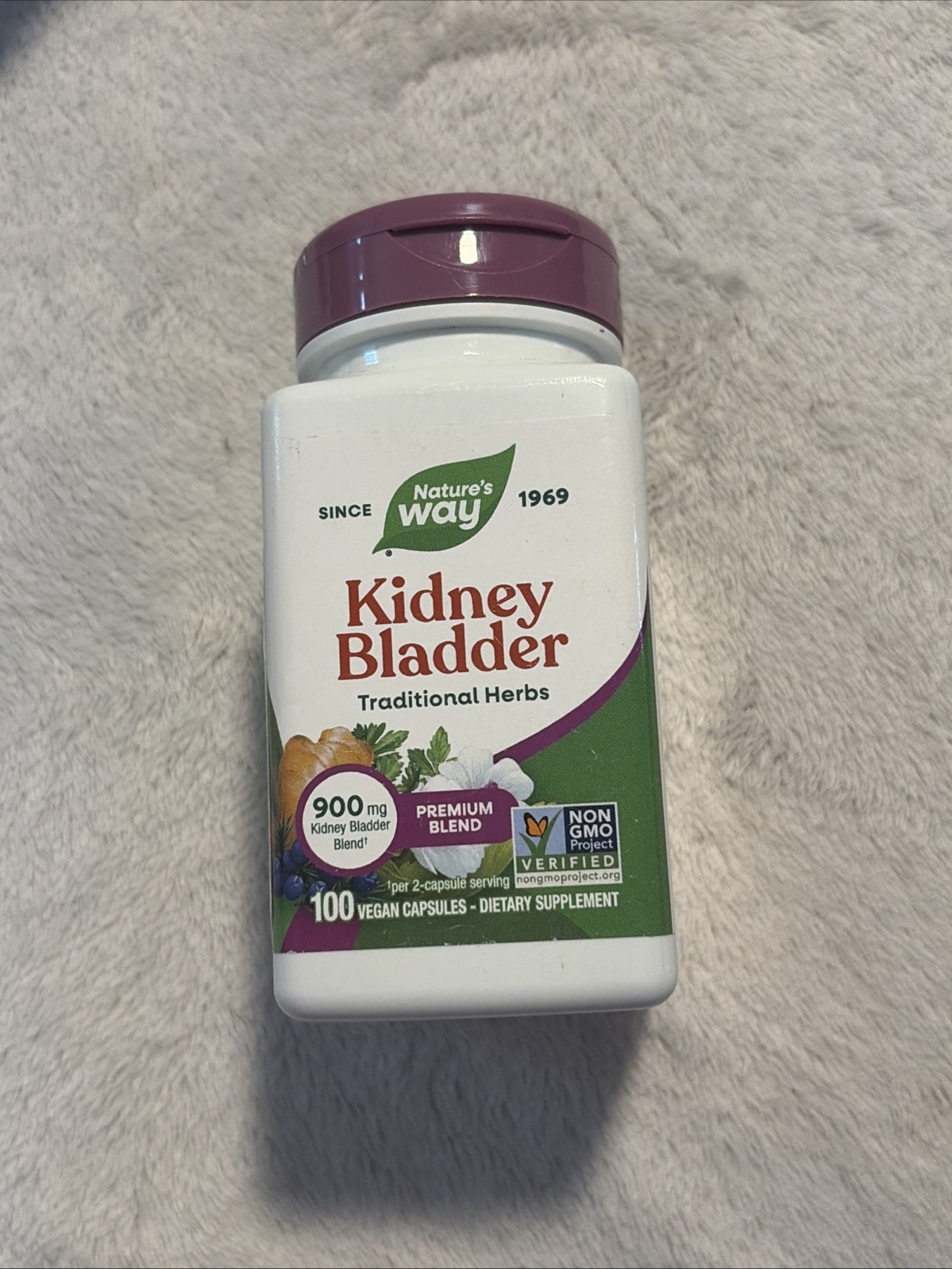 Nature’s Way Kidney Bladder Herbs Supplement, 900mg, 100 Capsules Exp 9/30