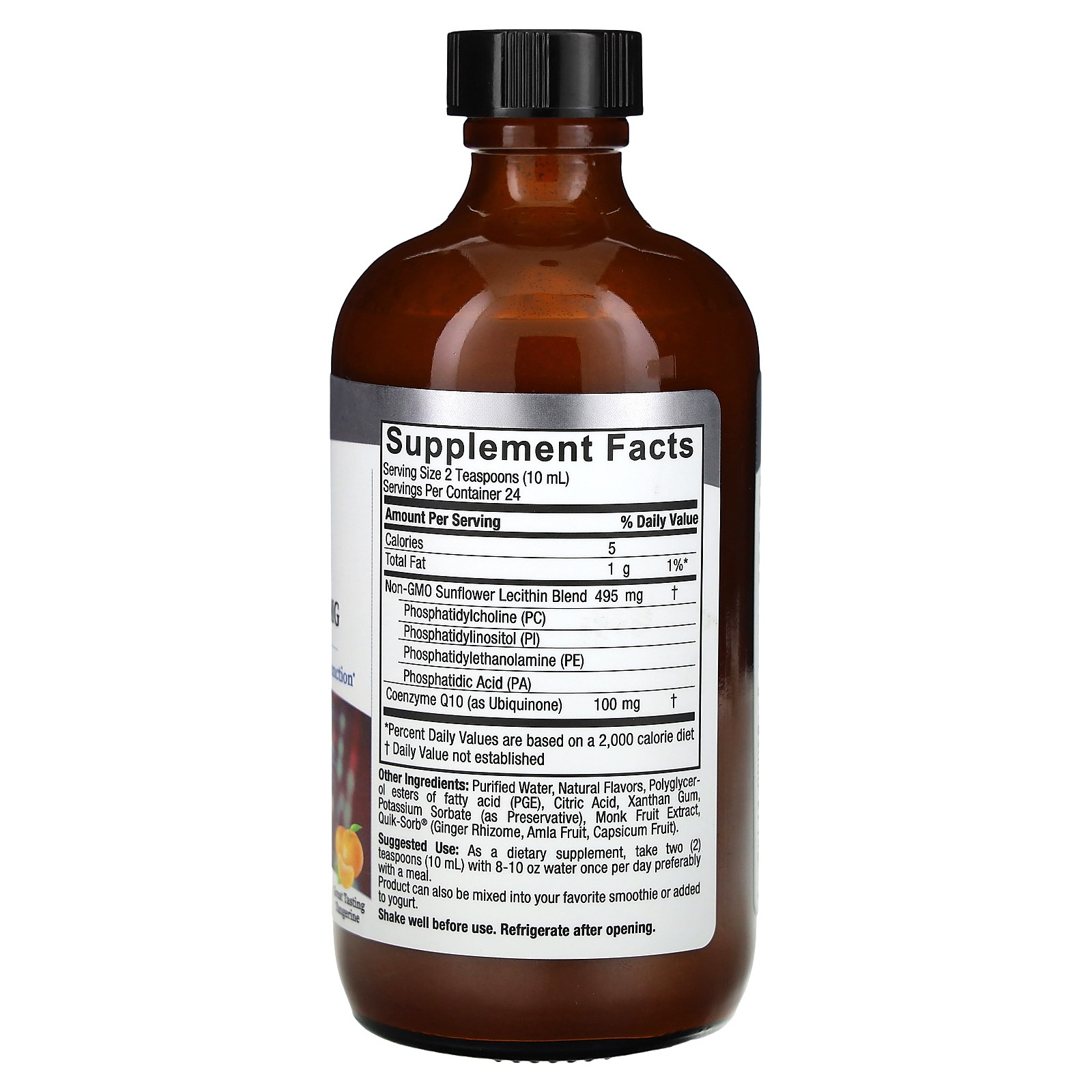 Liquid Co-Q10, Tangerine, 100 mg, 8 fl oz (240 ml)