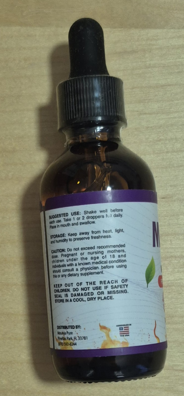 Mounja Pure Ketone Drops Keto Weight Management w/ ACV Green Tea 2 oz 60 ml