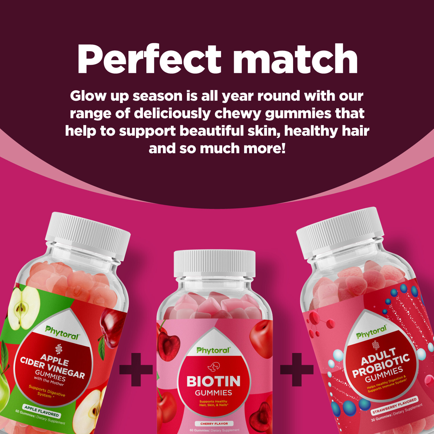 Phytoral Extra Strength Biotin & Collagen Gummies – Hair Skin Nails for Women