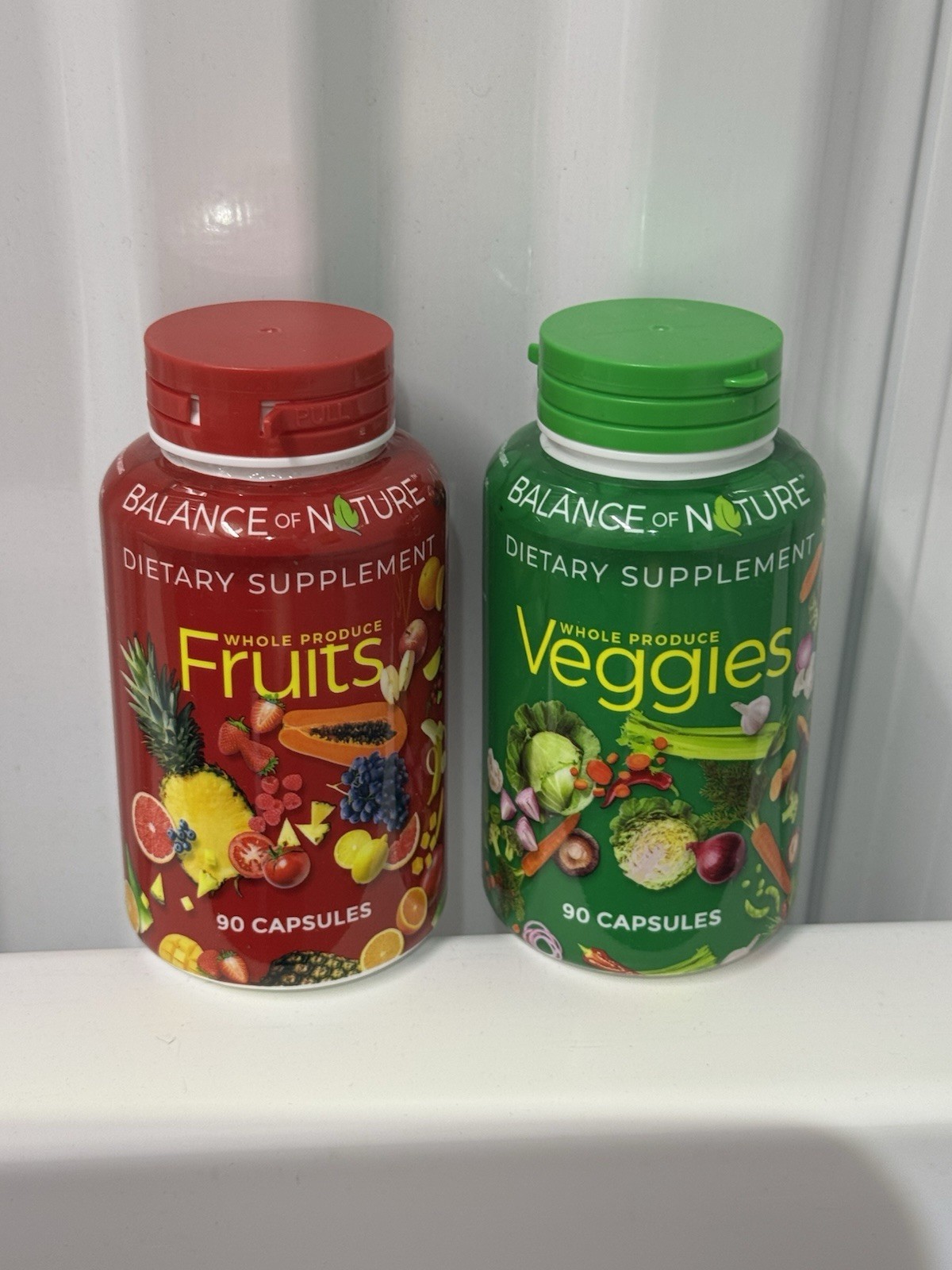 Veggie & Fruit Dietary Supplement Set of 2 – 90 Capsules Each