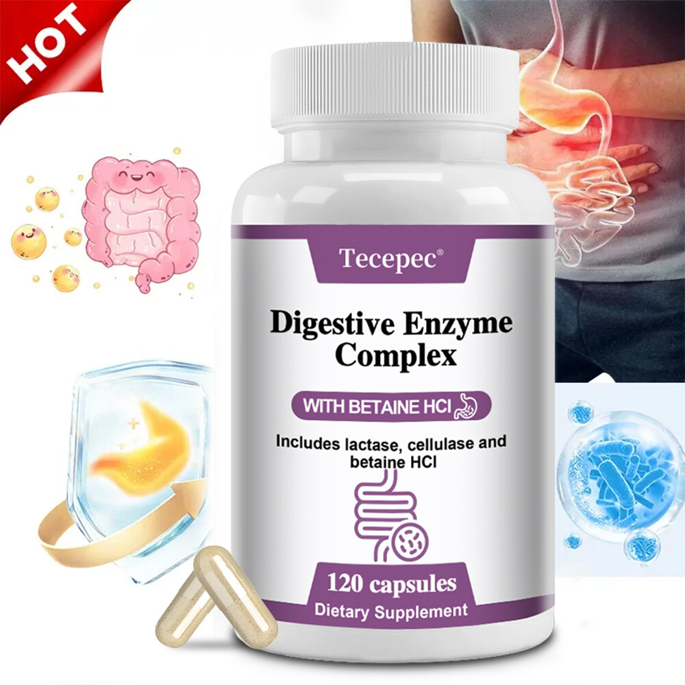 Digestive Enzyme Complex Gas, Constipation & Bloating Relief, Gut Health